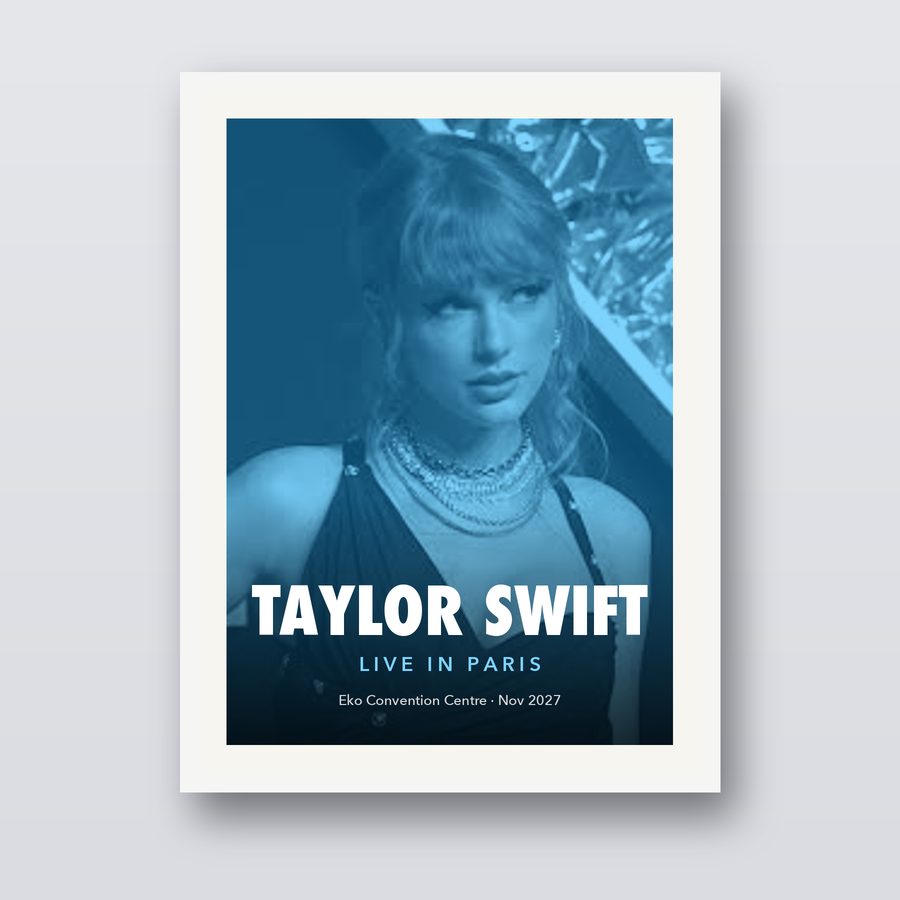 Taylor Swift Live in Paris Poster