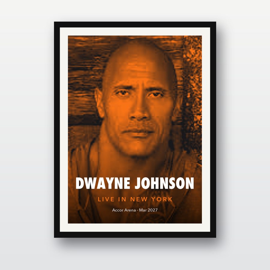 Dwayne Johnson Live in New York Poster