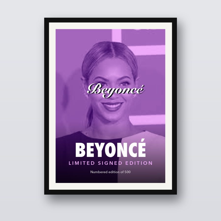 Signed Beyoncé Poster