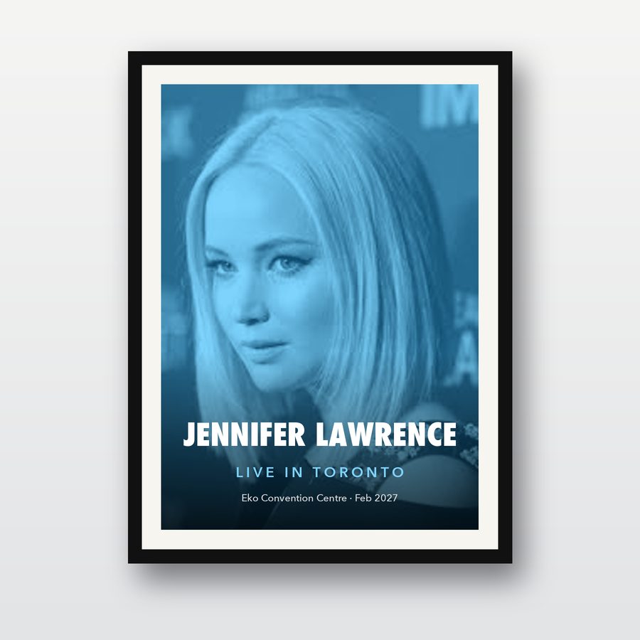 Jennifer Lawrence Live in Toronto Poster