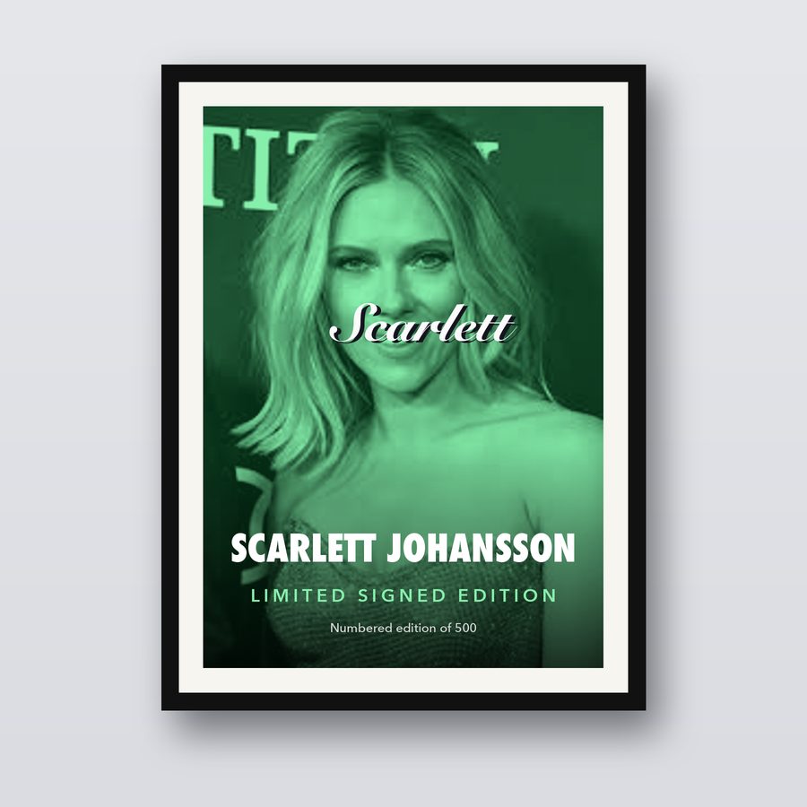 Signed Scarlett Johansson Poster
