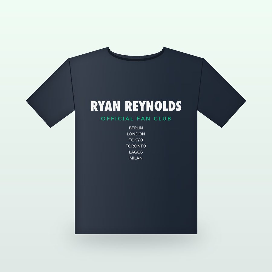 Ryan Reynolds Fan Club Tee