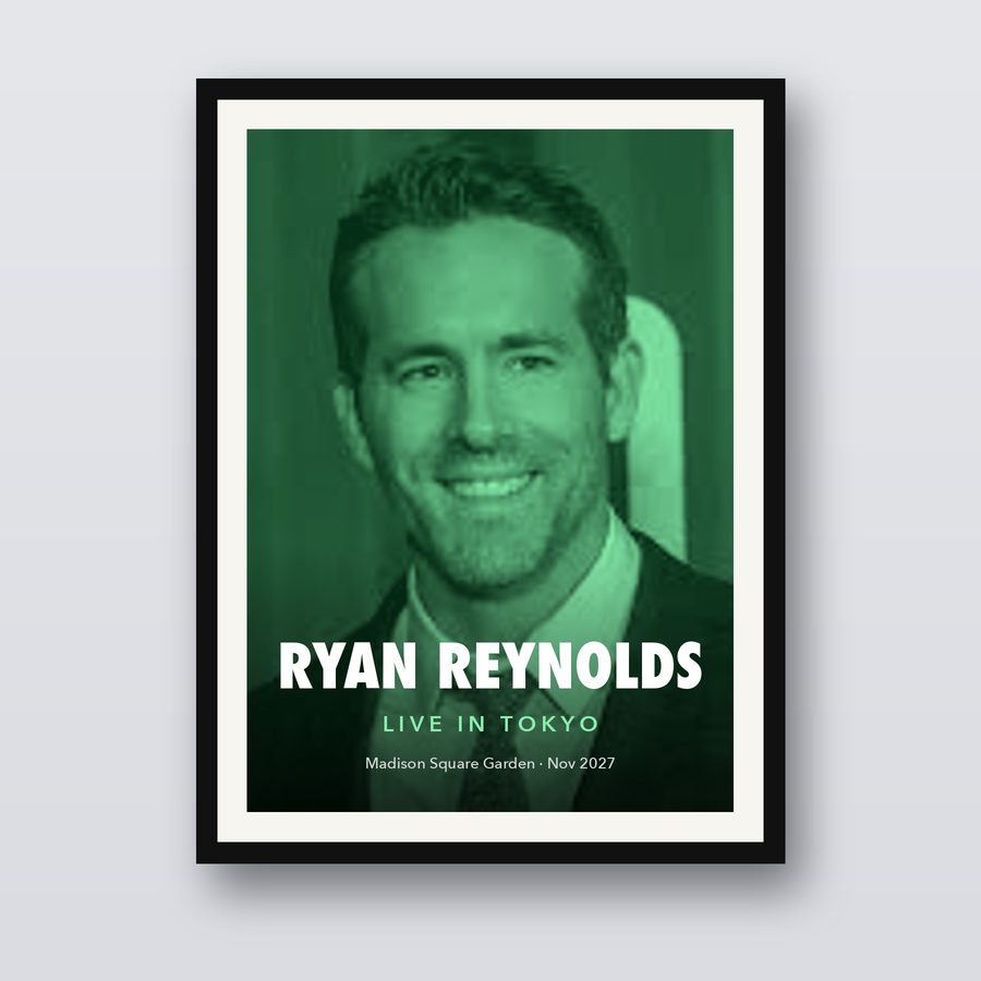 Ryan Reynolds Live in Tokyo Poster
