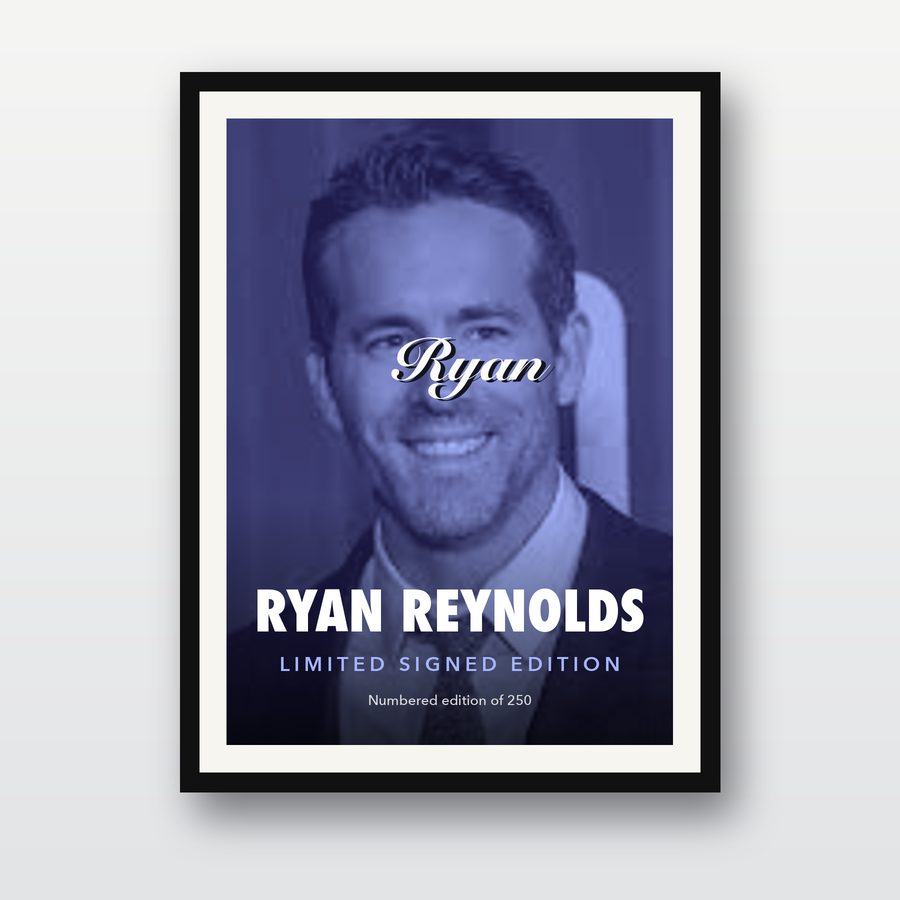 Signed Ryan Reynolds Poster