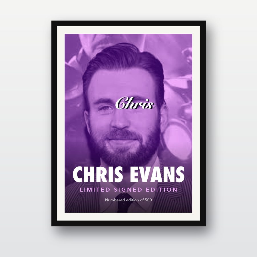 Signed Chris Evans Poster