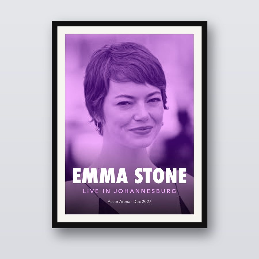 Emma Stone Live in Johannesburg Poster