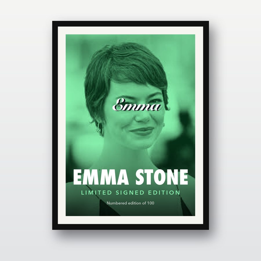 Signed Emma Stone Poster