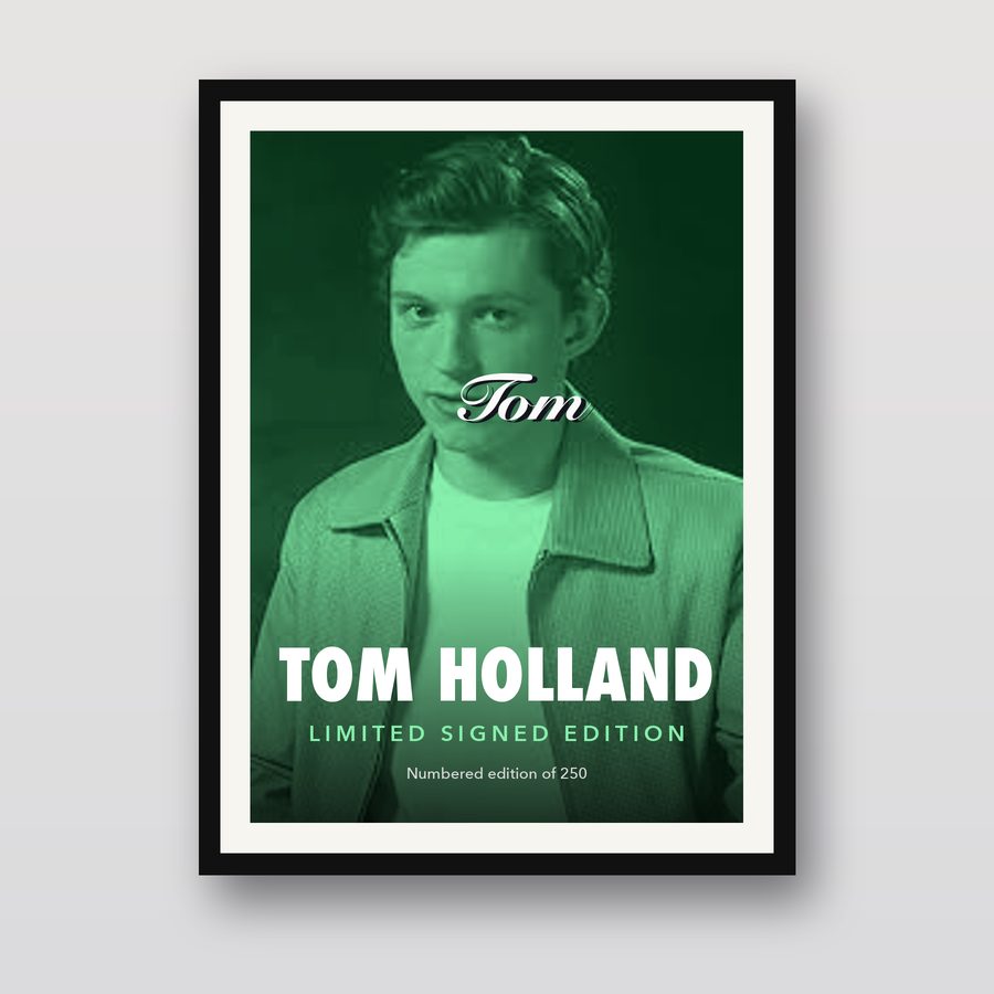 Signed Tom Holland Poster