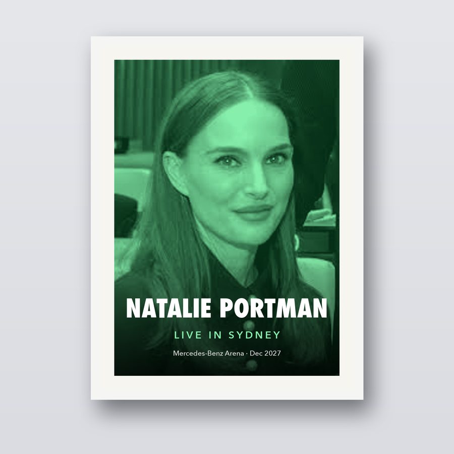 Natalie Portman Live in Sydney Poster