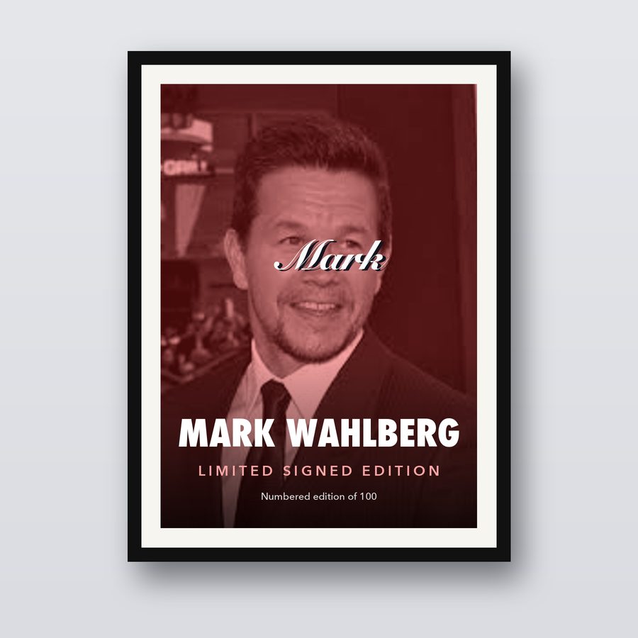 Signed Mark Wahlberg Poster