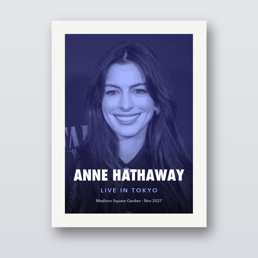 Anne Hathaway Live in Tokyo Poster
