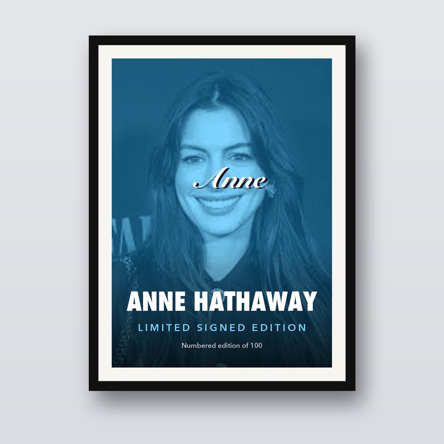 Signed Anne Hathaway Poster