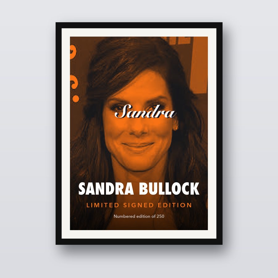 Signed Sandra Bullock Poster
